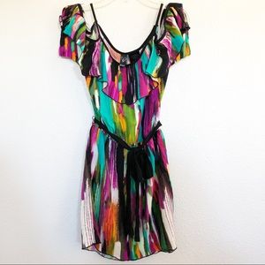 Windsor Cold Shoulder Colorful Dress Sz Small